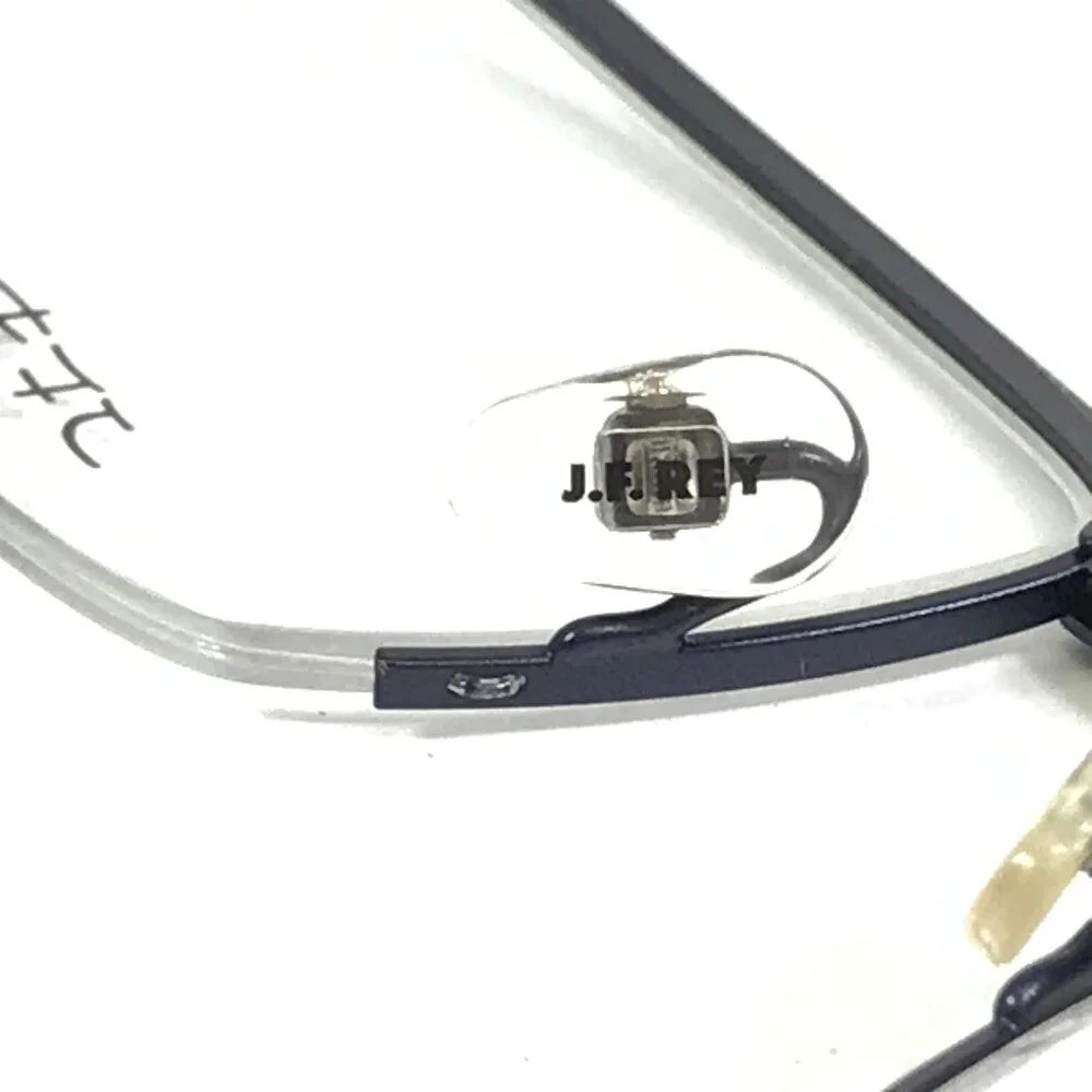 J.F. Rey Eyeglasses Frames JF2550 7590 Brown Blue Rectangle Half Rim 55-19-140